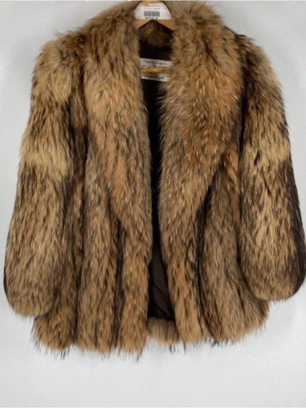 Women's Brown Fur Trench Coat - Luxurious Plush Outerwear